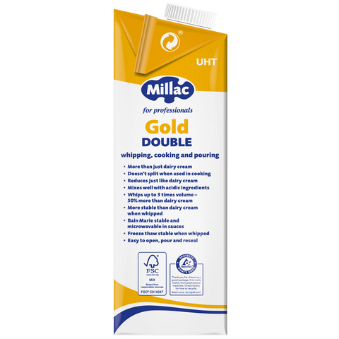 Millac Gold Double Whipping, Cooking and Pouring Milk Alternative 1ltr