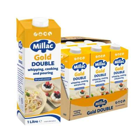 Millac Gold Double Whipping, Cooking and Pouring Milk Alternative 1 Litre Cartons