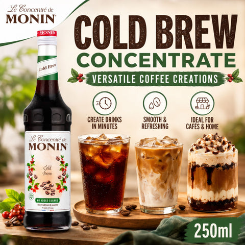 Monin Cold Brew No Added Sugar 250ml Bottles