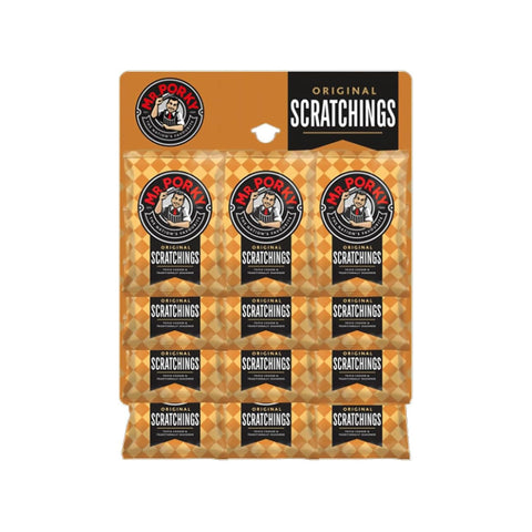 Mr Porky Original Scratchings Pub Card 12 x 25g Packs