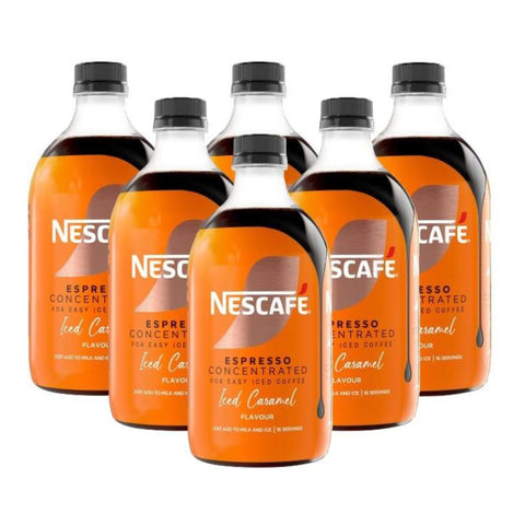 Nescafe Espresso Concentrated Iced Caramel Flavour, case of 6 x 500ml bottles