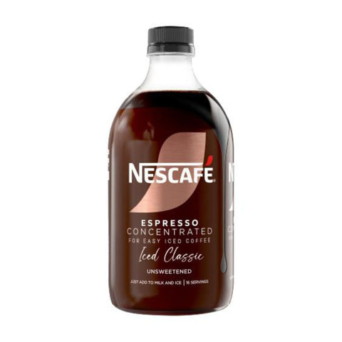 Single 500ml bottle of Nescafe Espresso Concentrated Iced Classic Unsweetened
