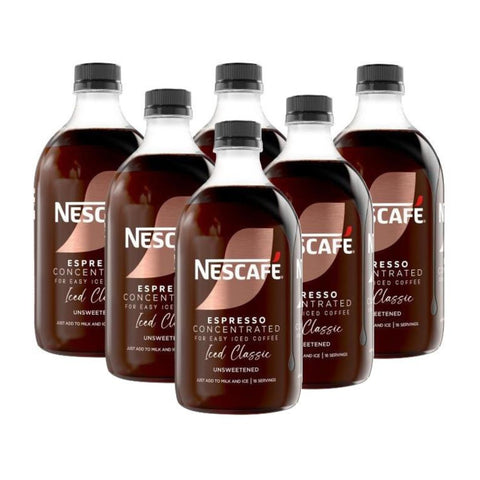 Nescafe Espresso Concentrated Iced Classic Unsweetened, case of 6 x 500ml bottles