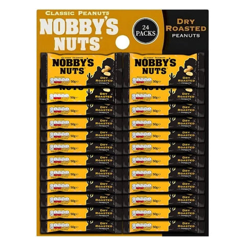 Nobby's Nuts Classic Dry Roasted Peanuts 24x 50g Packs on pub card