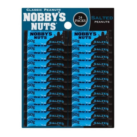 Nobby's Nuts Classic Salted Peanuts 24x 50g Packs on pub card