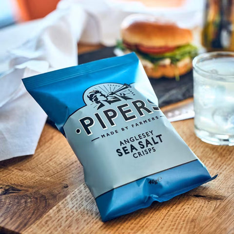 Pipers Gluten Free Anglesey Sea Salt Crisps 24x40g