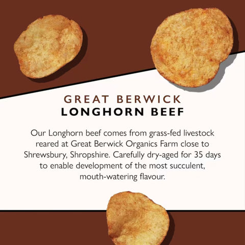 Pipers Crisps New Flavour Berwick Longhorn Beef 24x 40g Packs