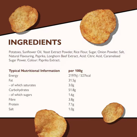 Pipers Crisps New Flavour Berwick Longhorn Beef 24x 40g Packs