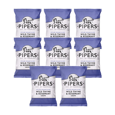 Pipers Crisps Atlas Mountain Wild Thyme & Rosemary 8 x 40g
