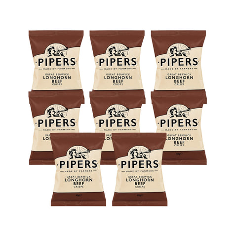 Pipers Crisps Berwick Longhorn Beef Flavour 40g Packs