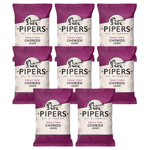 Pipers Crisps Trealy Farm Chorizo Flavour 8 x 40g Packs
