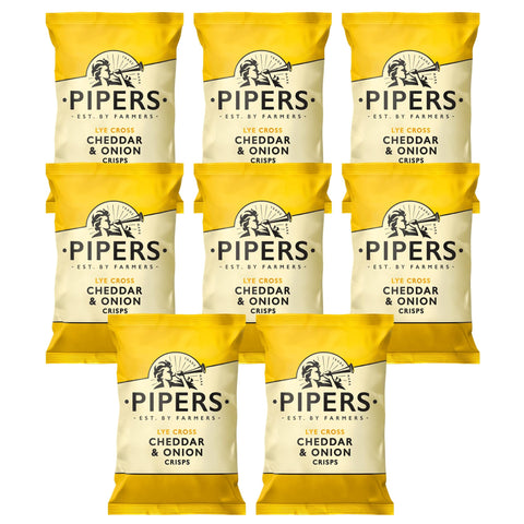 Pipers Crisps Lye Cross Cheddar and Onion 40g