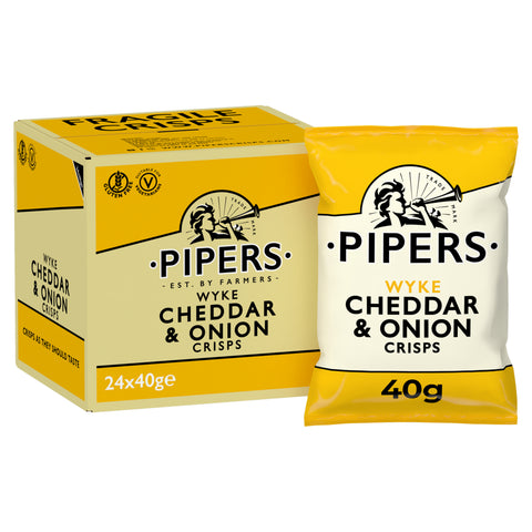 Pipers Crisps Wyke Cheddar and Onion 40g