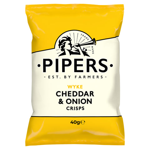 Pipers Crisps Wyke Cheddar and Onion 40g