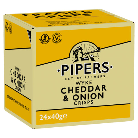 Pipers Crisps Wyke Cheddar and Onion 40g