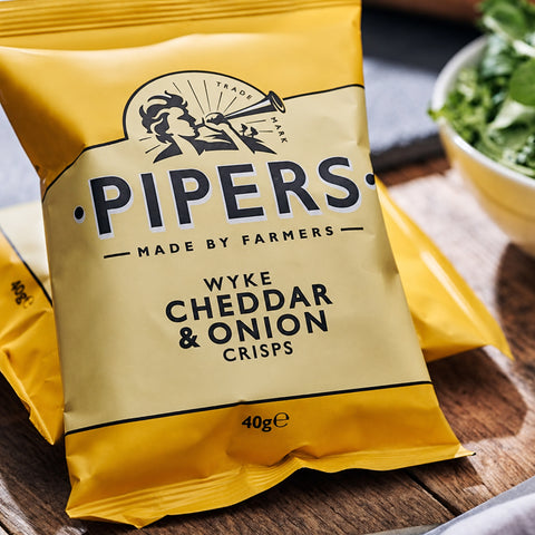 Pipers Crisps Wyke Cheddar and Onion 40g