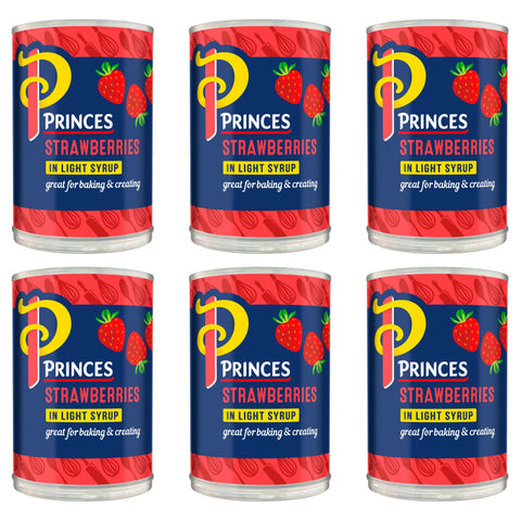 Princes Strawberries in Light Syrup 6 x 410g Cans