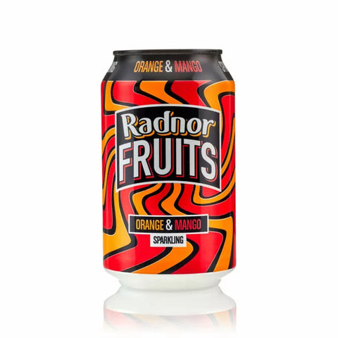Radnor Fruits Sparkling CANS Orange & Mango NO ADDED SUGAR 24x330ml