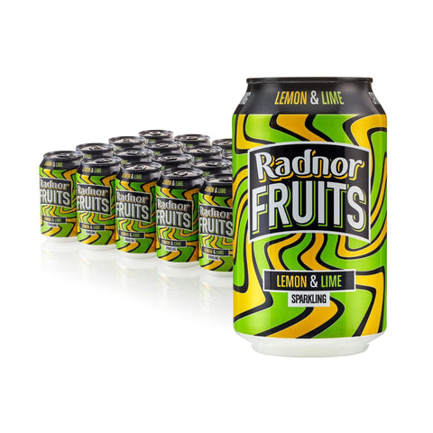 Radnor Fruits Sparkling Lemon & Lime No Added Sugar 24 x 330ml Cans