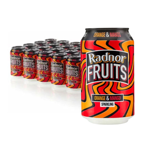 Radnor Fruits Sparkling Orange & Mango No Added Sugar 24 x 330ml Cans