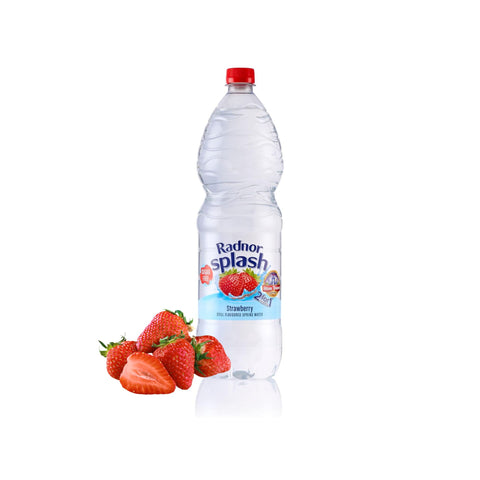 Radnor Splash Strawberry SUGAR FREE Still Flavoured Spring Water 1.5 Litre Bottles