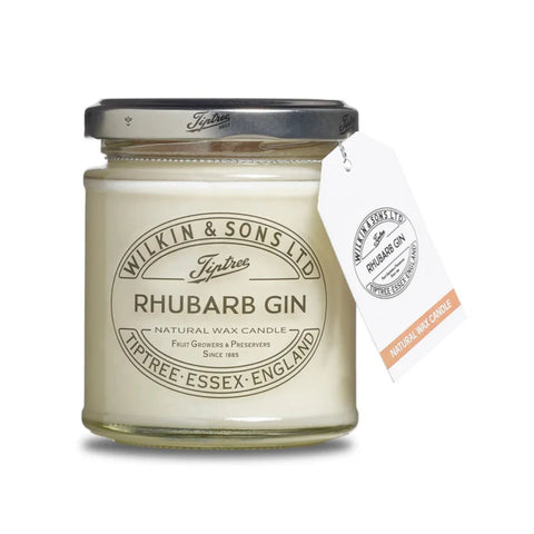 Rhubarb Gin Jam Jar Natural Wax Candles 135g
