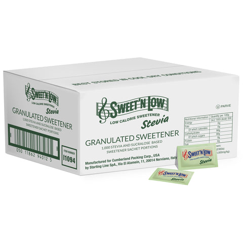 Sweet'n Low Stevia Blend Green Sachets 1000x0.8g