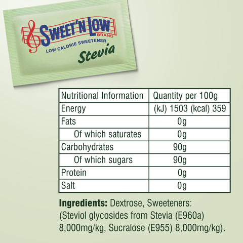 Sweet'n Low Stevia Blend Green Sachets 1000x0.8g