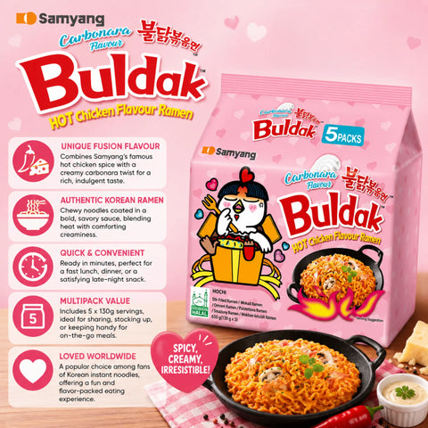 Samyang Hot Chicken Carbonara features and benefits
