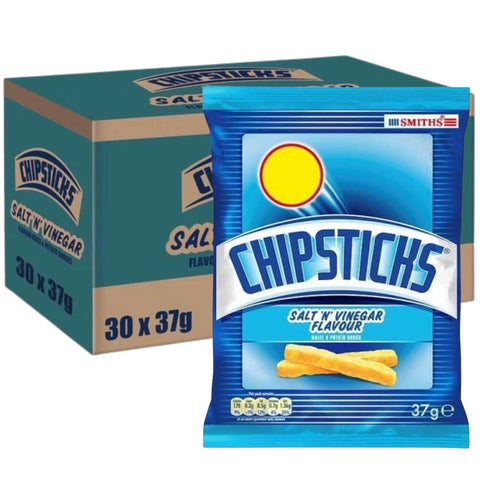 Smith's Chipsticks Salt & Vinegar Flavour 30 x 37g Bags