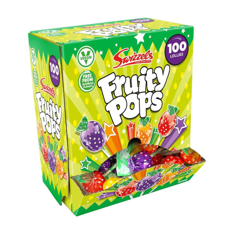 Swizzels Fruity Pops Printed Dispenser Box 100 Lollipops