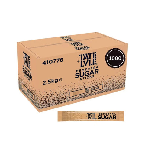 Tate & Lyle Demerara Sugar Sticks 1000 x 2.5g