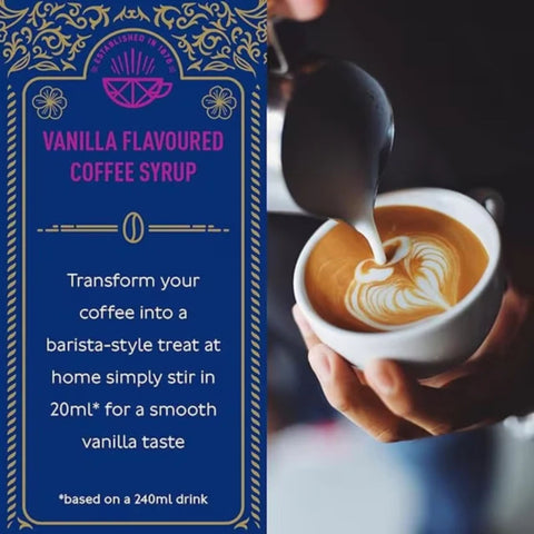 Tate & Lyle Vanilla Coffee Syrup 750ml Bottle Features