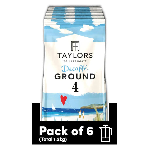 Taylors of Harrogate Decaffe Ground Coffee 6 x 200g Packs