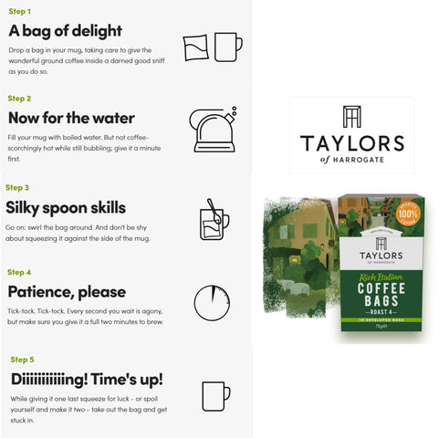 Taylors of Harrogate Coffee Bags - 80 Pack