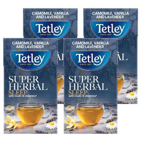 Tetley Camomile Vanilla and Lavender Super Herbal Tea Bags 4 x 18 Packs