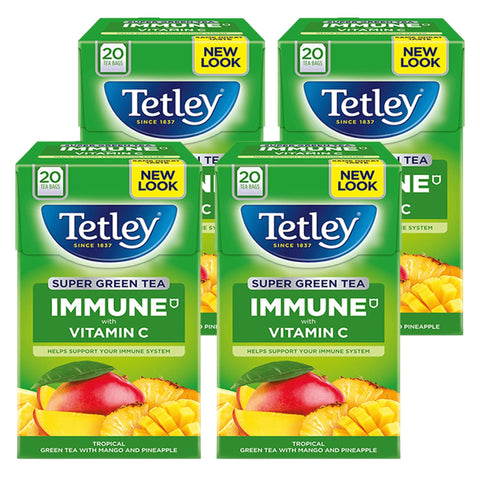 Tetley Super Herbal Green Tea Bags 4 x 20 Packs
