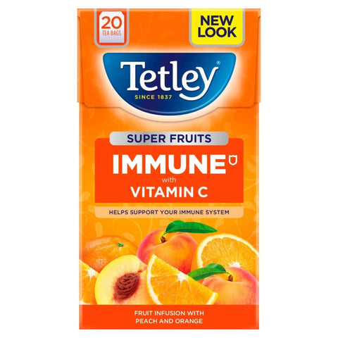 Tetley Super Fruit Tea Immune Peach & Orange - 20 Pack (40g)