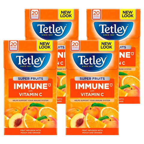 Tetley Super Fruit Tea Immune Peach & Orange - 20 Pack (40g)