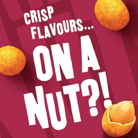 Promotional graphic with 'Crisp Flavours... On a Nut?!' From walkers thats nuts brand