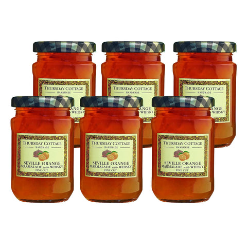 Thursday Cottage Fine Cut Orange Marmalade with Whisky 6 x 112g Jars