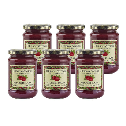 Thursday Cottage Reduced Sugar Raspberry Seedless Jam 6 x 315g Jars