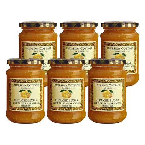 Thursday Cottage Reduced Sugar Three Fruits Marmalade 6 x 315g Jars