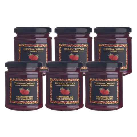 Thursday Cottage Strawberry Jam with Champagne 6 x 210g Jars