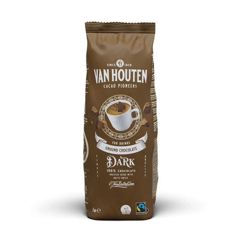 Van Houten Ground Dark Ground Dark Hot Chocolate 1kg
