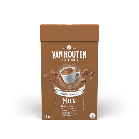 Van Houten Ground Milk Chocolate Flakes 750g