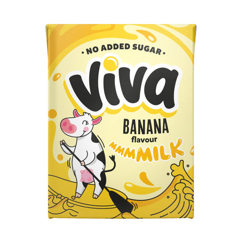 Viva Banana Flavoured Milk Cartons 200ml Carton