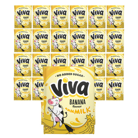 Viva Banana Flavoured Milk Cartons 27 x 200ml Cartons