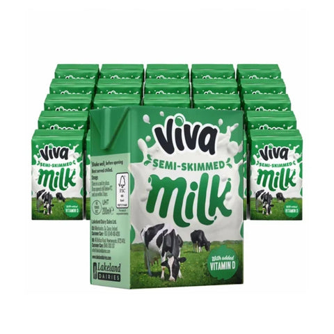 Viva Semi-Skimmed Milk 27 x 200ml Cartons