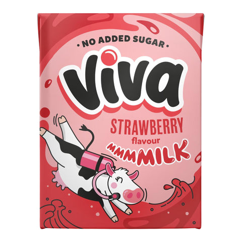 Viva Strawberry Flavoured Milk Carton 200ml